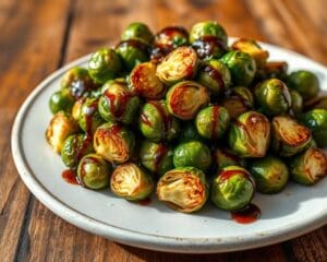 Geroosterde spruitjes met een balsamico-glazuur