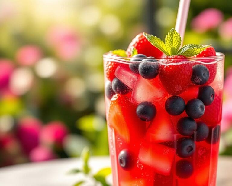 Sparkling Berry Punch met een hint van munt