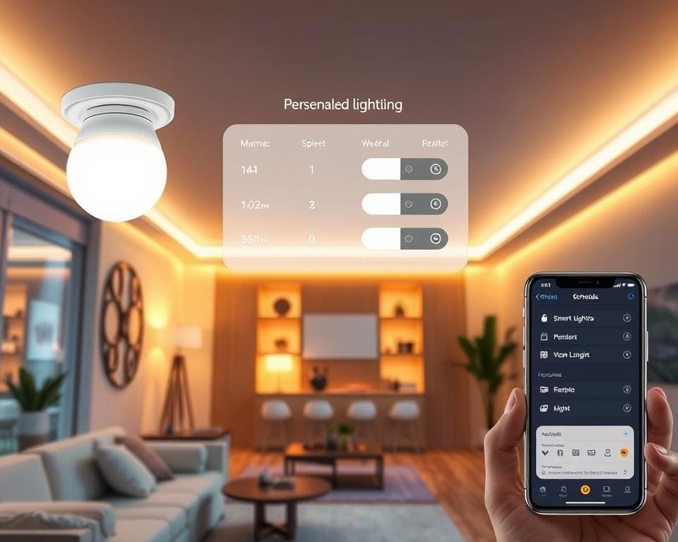 gepersonaliseerde schema-instellingen slimme verlichting