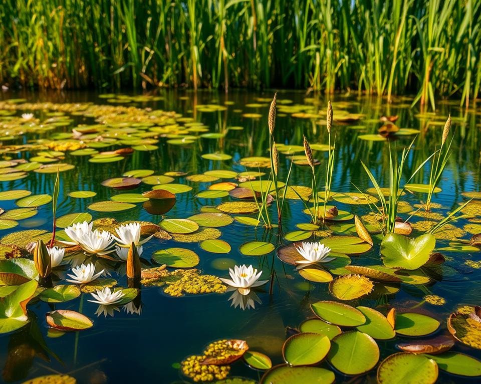 Welke vijverplanten helpen bij helder water