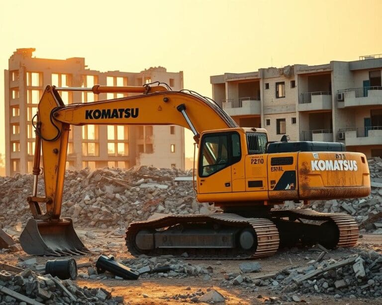 Kan een Komatsu PC210 graafmachine ook voor sloopwerk worden gebruikt?