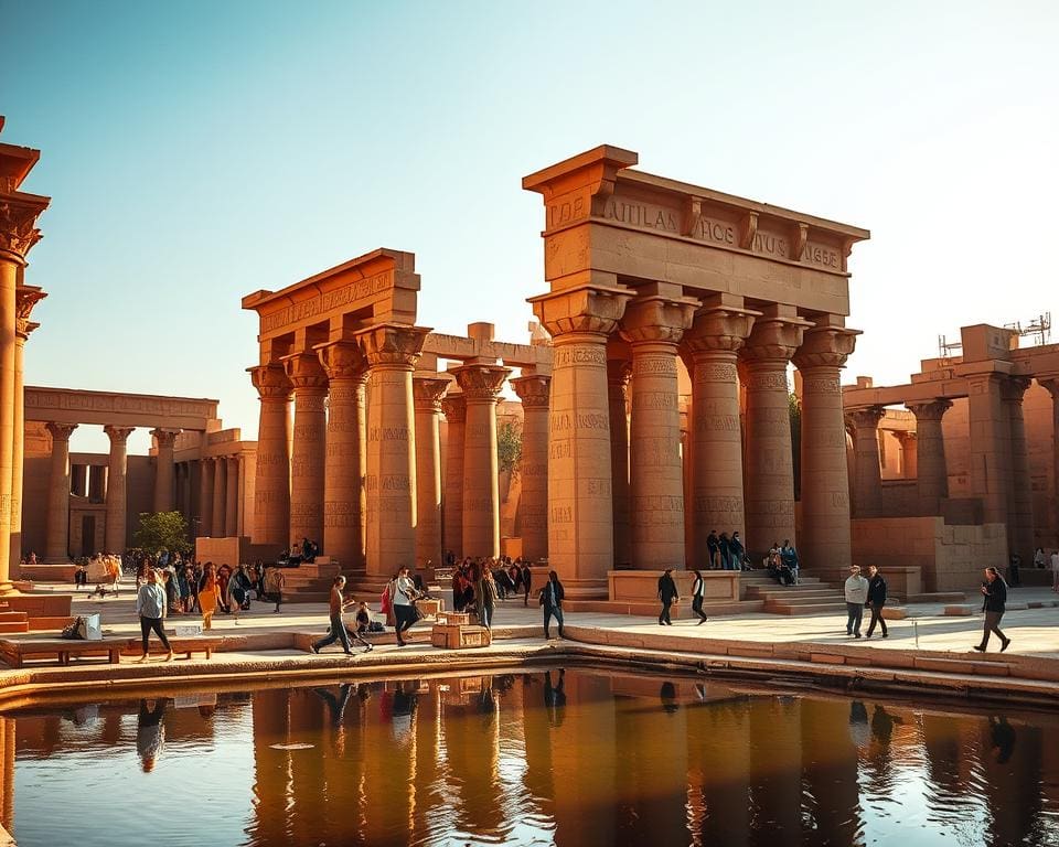 Tempel van Karnak en Tempel van Habu in Luxor Egypte