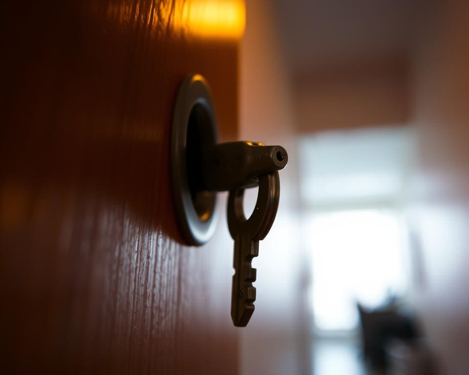 Wat als mijn sleutel in het slot is blijven zitten?