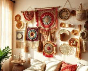 Wat zijn toffe ideeën voor wanddecoratie met textiel?