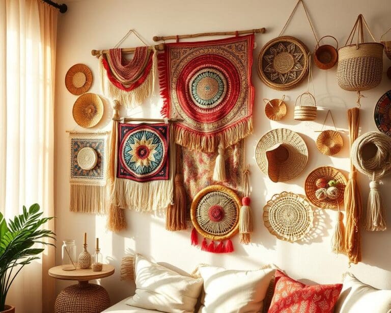 Wat zijn toffe ideeën voor wanddecoratie met textiel?