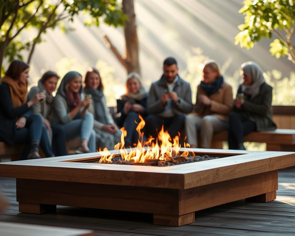 vuurtafel douglas hout