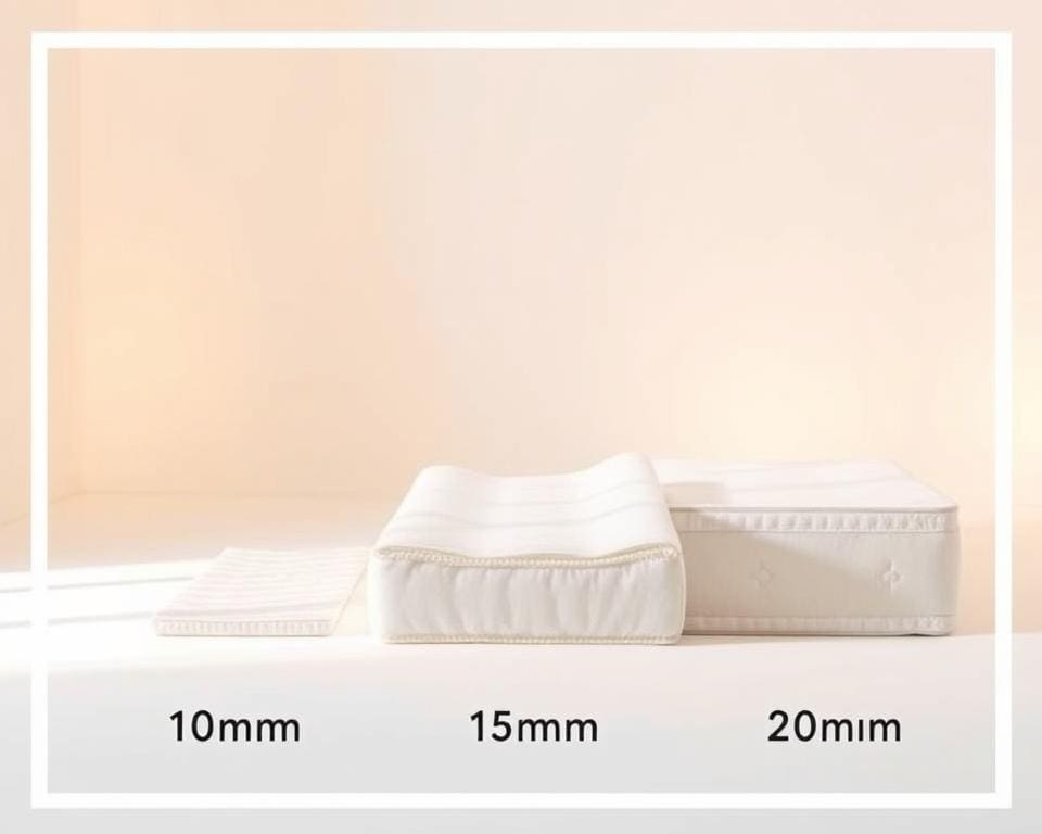 Wat is het verschil tussen 10, 15 en 20 mm matras?