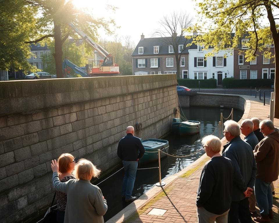 Wat zijn aandachtspunten bij kademuurherstel in woongebieden?