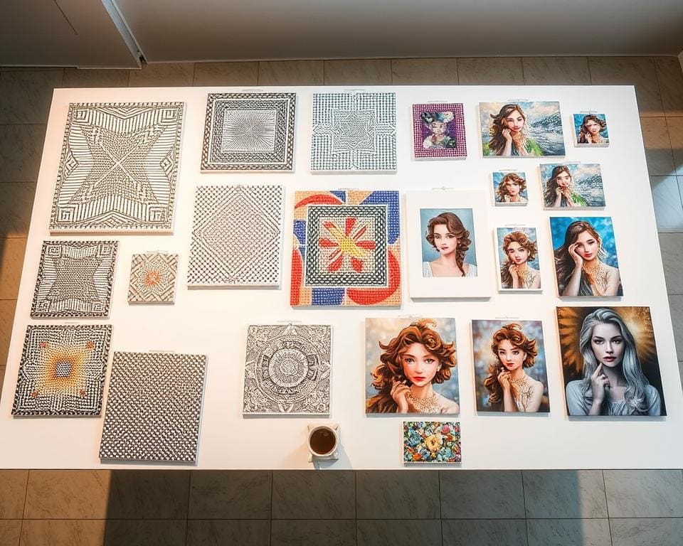 verschillende formaten diamond painting