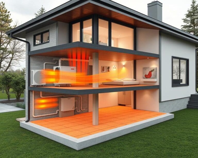 Hoe werkt een warmtepomp in combinatie met vloerverwarming?