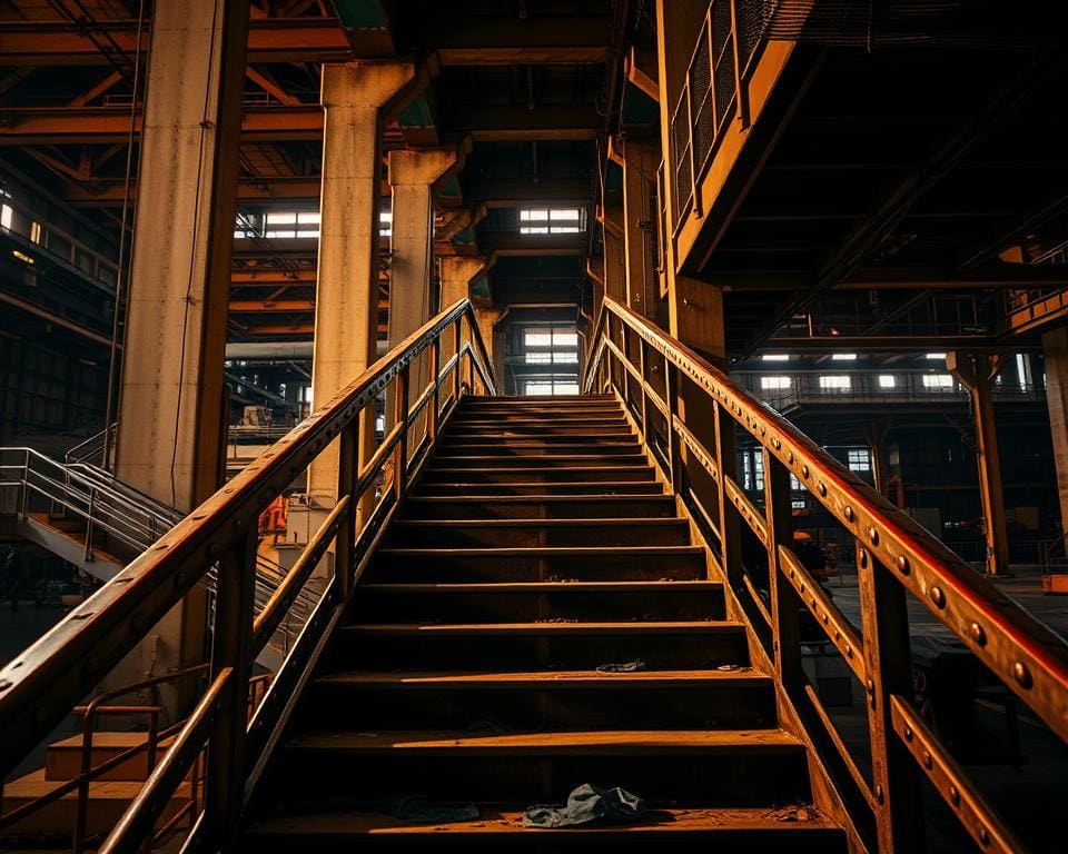 Trappen en leuningen in industriële uitvoering