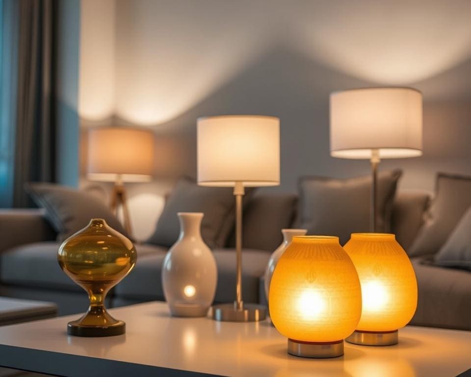 decoratie van sfeervolle tafellampen