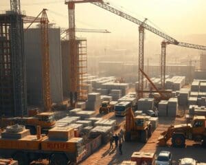 Efficiënt gebruik van machines in grote bouwprojecten