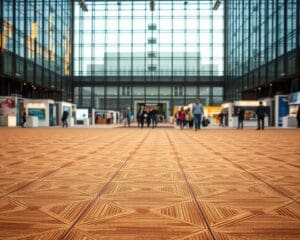 Hoe lang gaat een exhibition floor gemiddeld mee?