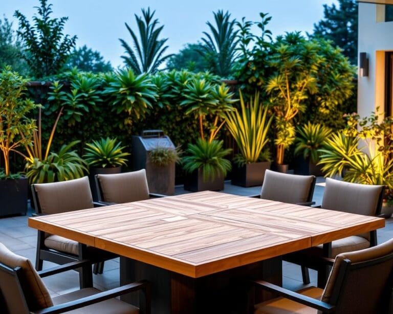 Wat zijn de voordelen van een tuintafel van composiet?