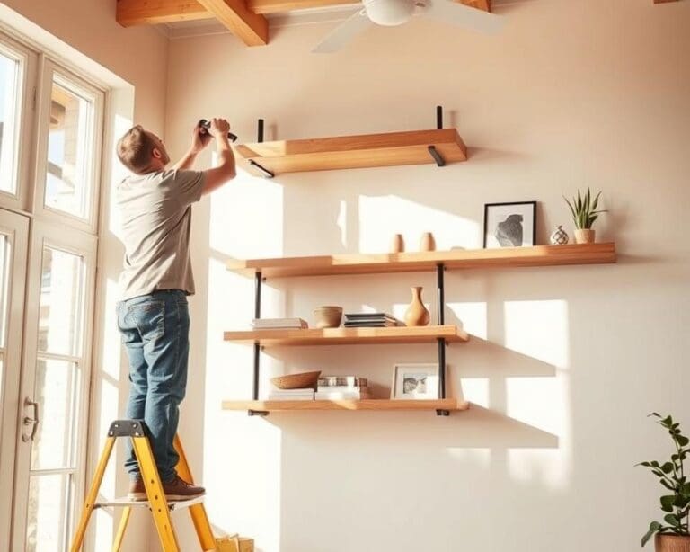 Welke stappen neem je bij het ophangen van planken?