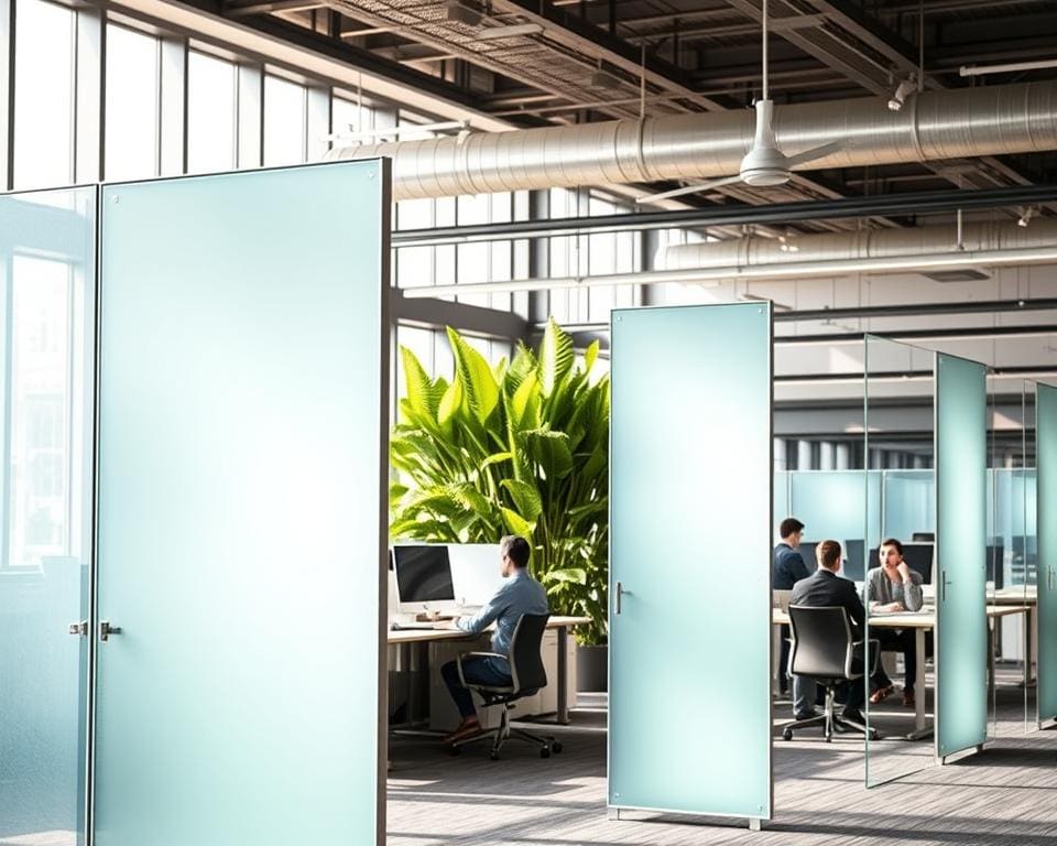 Scheidingswanden voor open kantoorvloeren