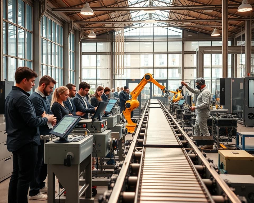 Wat typeert modern werken in de industrie?