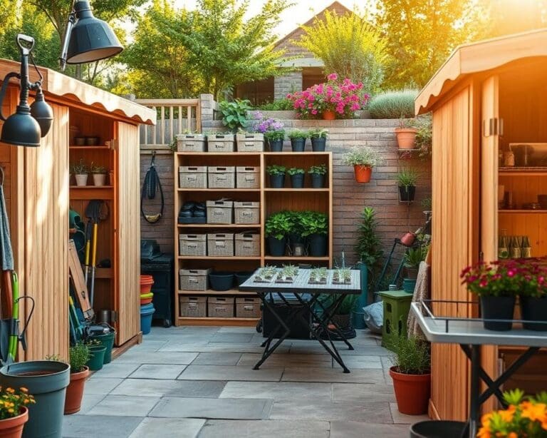 Wat zijn praktische oplossingen voor tuinopslag?