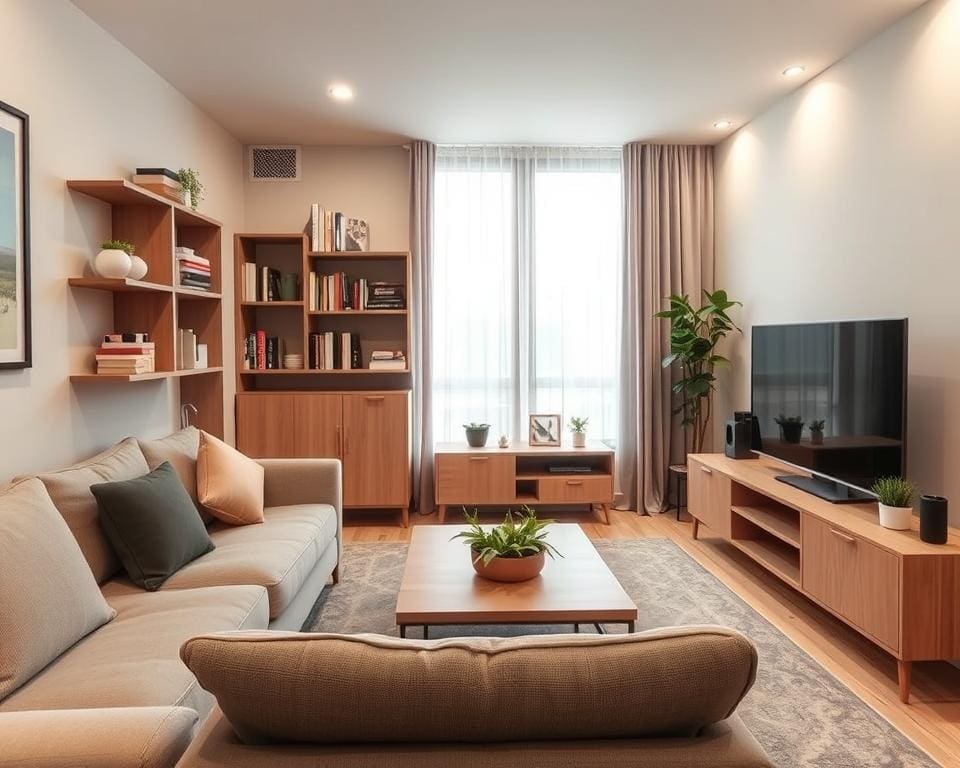 Hoe richt je een kleine woonkamer in?