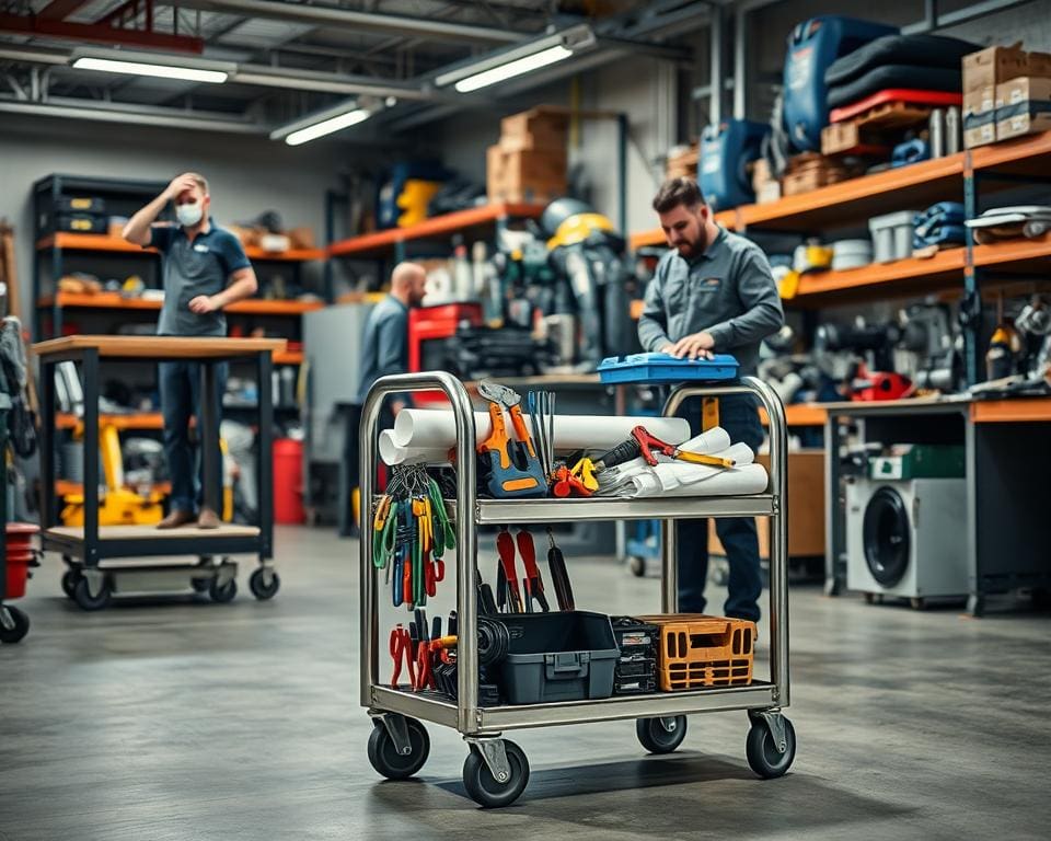 Waarom zijn transportkarren handig in werkplaatsen?