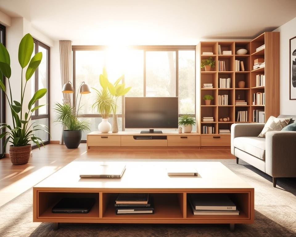 Wat zijn slimme opbergoplossingen voor de woonkamer?