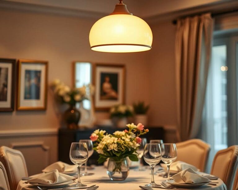 Welke verlichting past het best boven een eettafel?