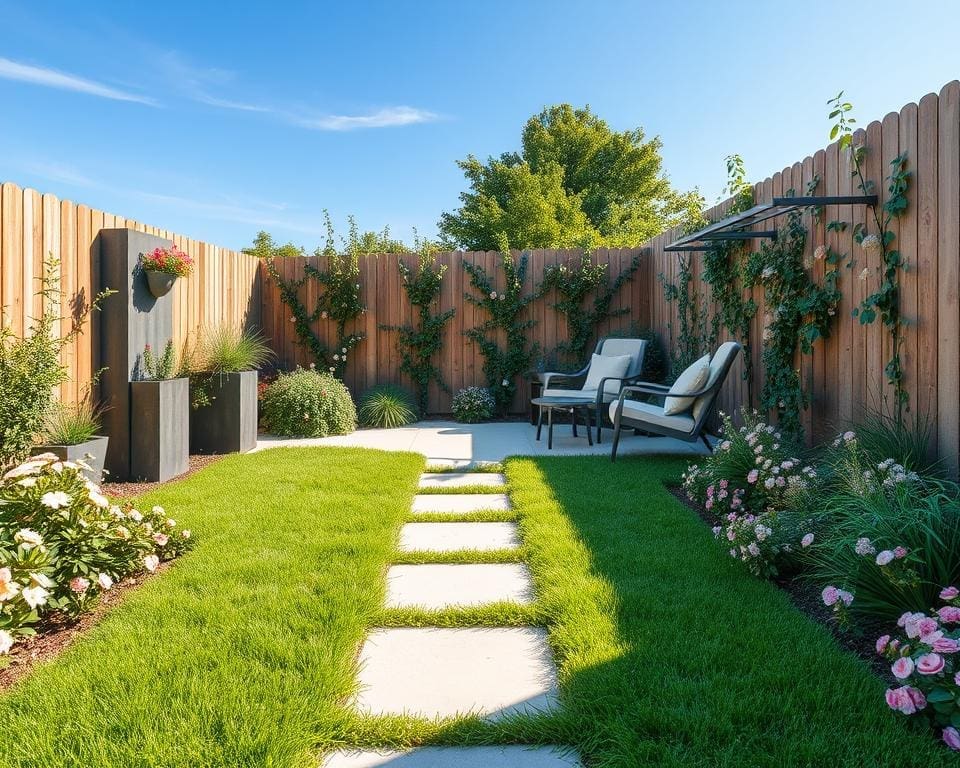kleine tuin ruimtelijk maken