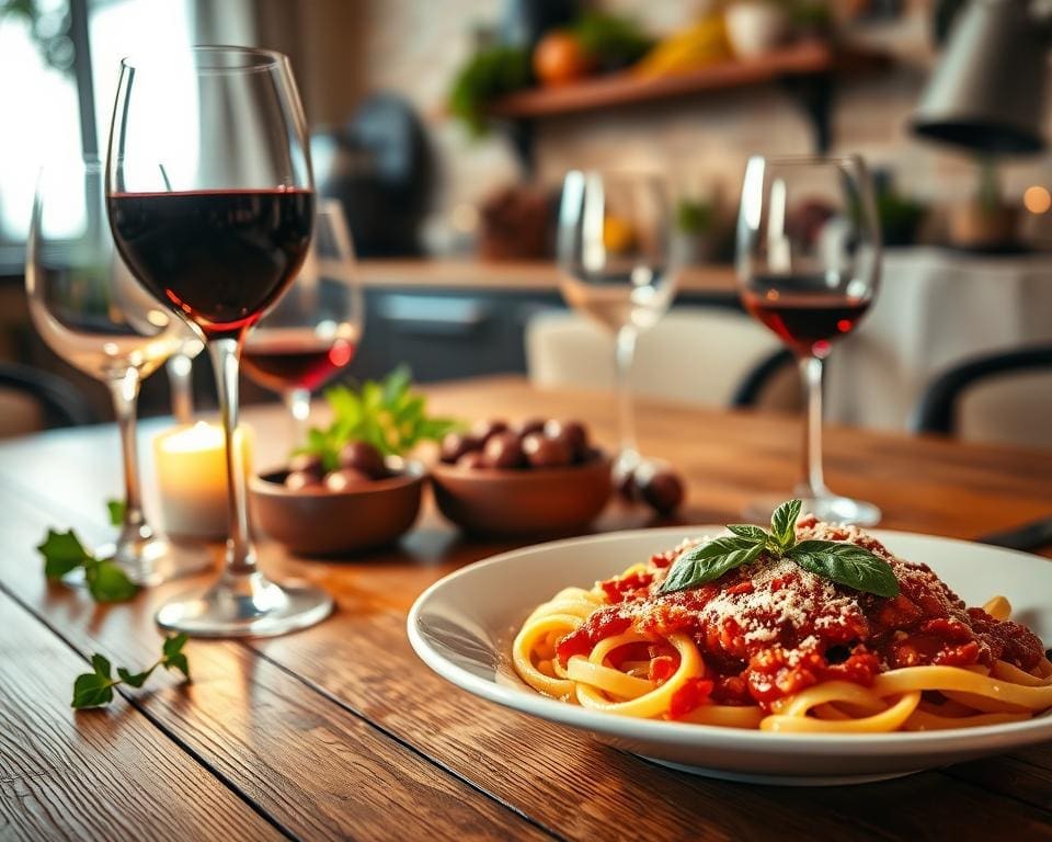 wijn bij pasta