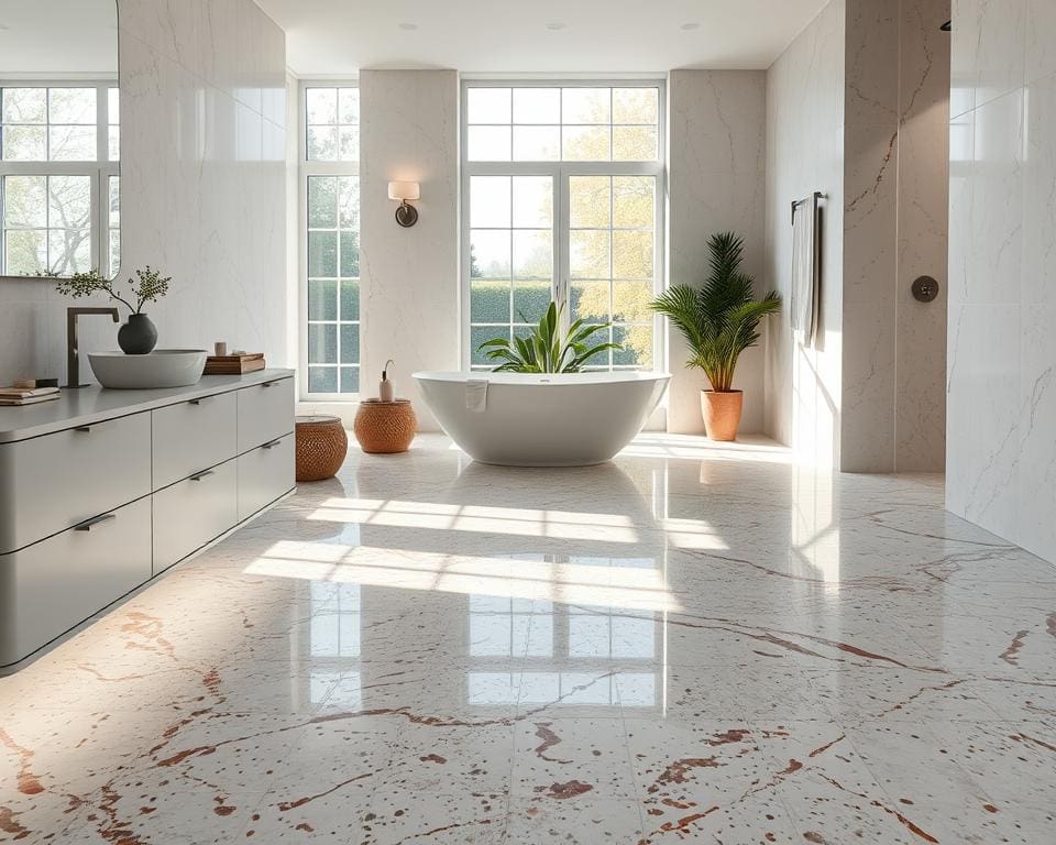 terrazzo tegels badkamer