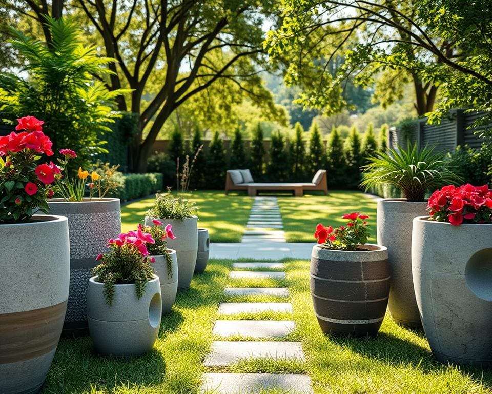 bloempotten tuin