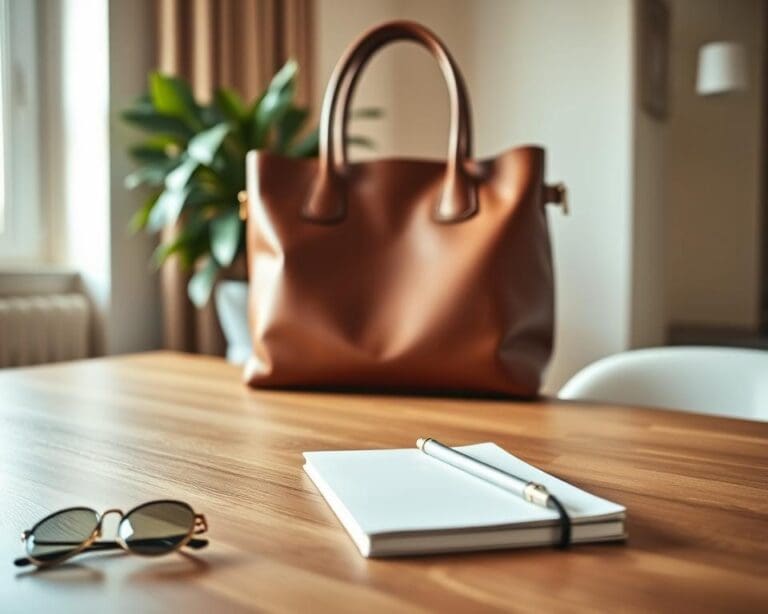 leren handtas