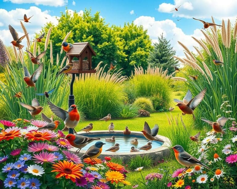 vogels in de tuin