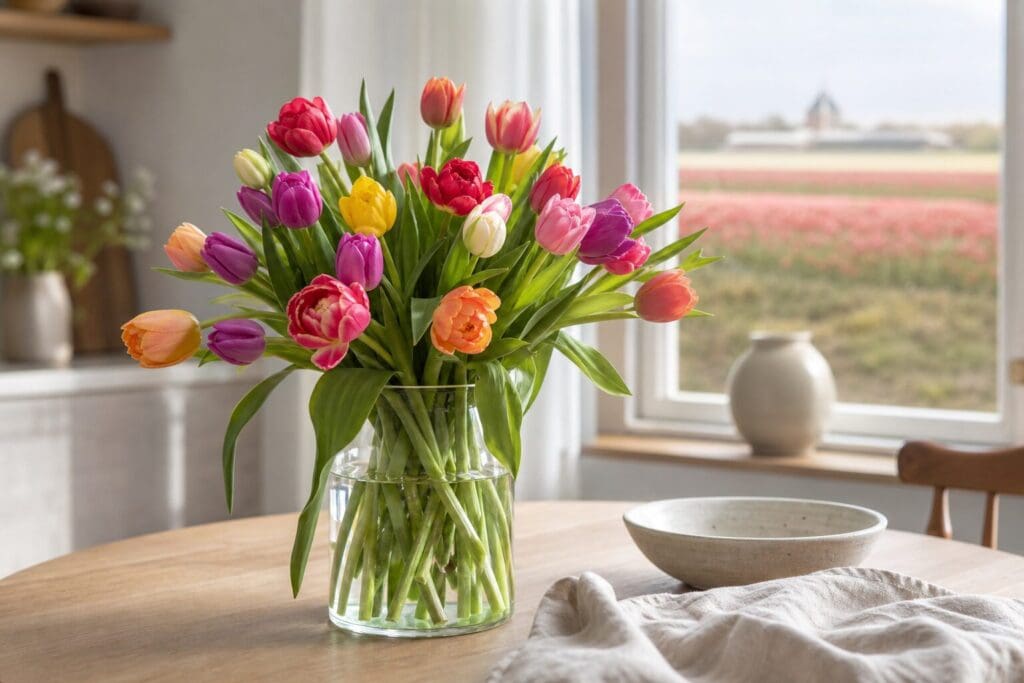 Tulpen in huis: wanneer zet je ze neer?